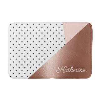 Rose Gold und Punkte Badematte