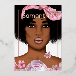 Rose Gold und Rosa Afterday Party Folieneinladung