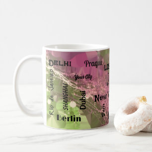 Rose Gold und Salbei-grüner Marmor wirbeln Megasta Kaffeetasse