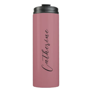 Rose Gold und Schwarz Elegant Minimal individuell  Thermosbecher