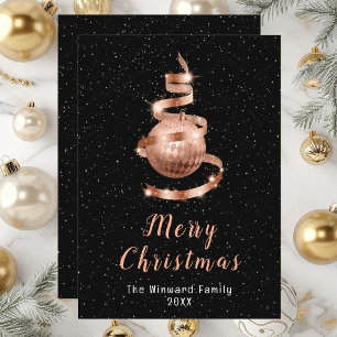 Rose Gold und Schwarz Ornament Frohe Weihnachten