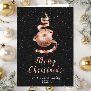Rose Gold und Schwarz Ornament Frohe Weihnachten