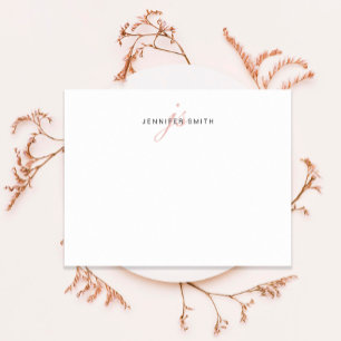 Rose Gold und Schwarze Weibenkalligraphie Mitteilungskarte