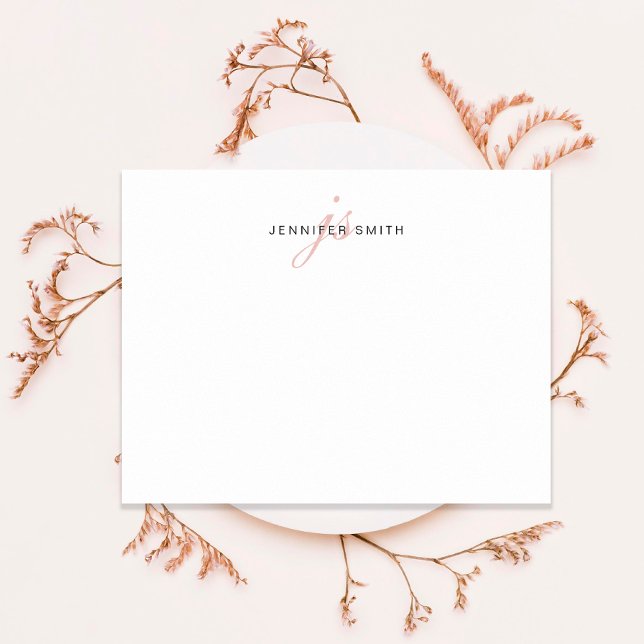 Rose Gold und Schwarze Weibenkalligraphie Mitteilungskarte (Von Creator hochgeladen)