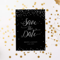 Rose Gold und schwarzer Glitzer funkeln Save the D