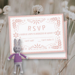 Rose Gold und Weiß Papagei Picado Kindermädchen Du RSVP Karte