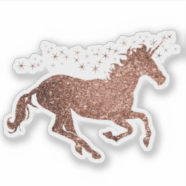 Rose Gold Unicorn Aufkleber