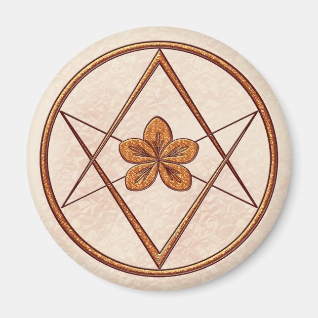 Rose Gold Unicursal Magnet (Vorne)