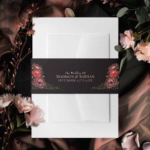 Rose Gold Verzauberter Garten Florale Hochzeit Einladungsbanderole