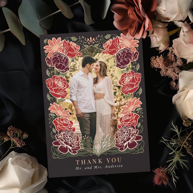 Rose Gold Verzauberter Garten Hochzeit Dankeschön  Dankeskarte (Von Creator hochgeladen)