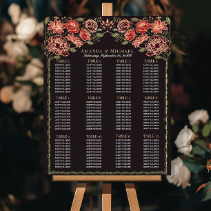 Rose Gold Verzauberter Garten Hochzeitsszenario Poster