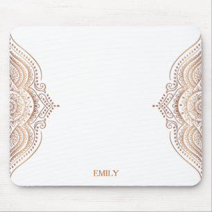 Rose-Gold-verziert-Mandalatstext Mousepad