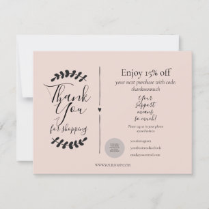 Rose Gold Vielen Dank für die Rabattkarte