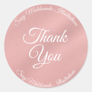 Rose Gold Vielen Dank, Sticker
