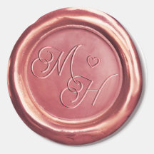 Rose Gold Vintage Initials Custom Wedding Gefallen