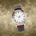 Rose Gold Vintage Uhr für sie<br><div class="desc">Frauen Rose Gold Vintag Watch mit braunem Leder Strap ein Geschenk für sie! Ein großartiges Geschenk,  das jemand für jeden Anlass!</div>