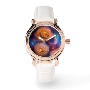 Rose gold Vintager weißer Band wow Mode 85 Marke Armbanduhr