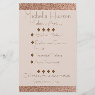 Rose Gold Visagistin Schönheitssalon Flyer