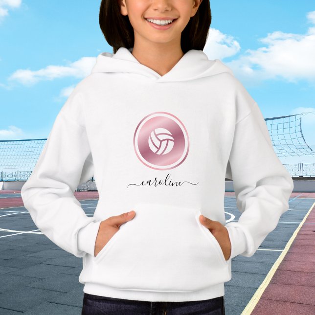 Rose Gold Volleyball Niedlich Girly Name Sport The Hoodie (Von Creator hochgeladen)