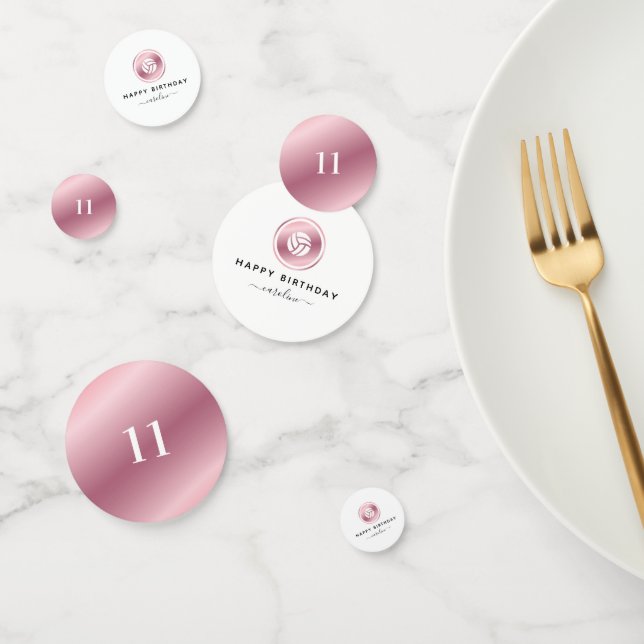 Rose Gold Volleyball Niedlich Girly Name Sport The Konfetti (Gruppe)