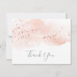 Rose Gold Wasserfarbe Danke Karte