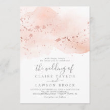 Rose Gold Wasserfarbe Die Hochzeit von