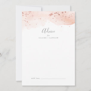Rose Gold Watercolor Hochzeit Hinweiskarte