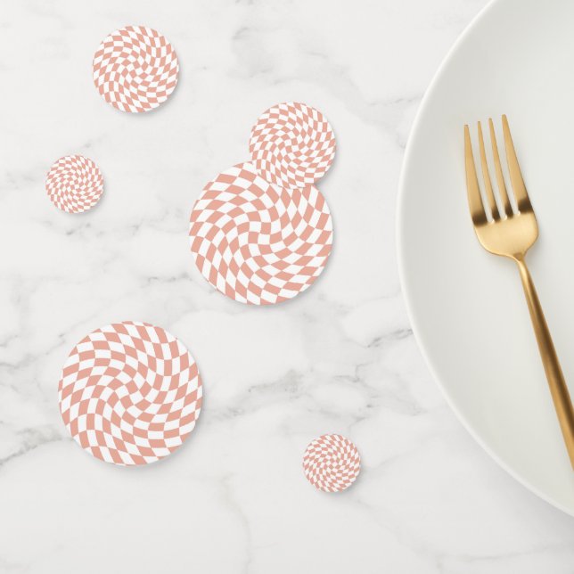 Rose Gold Wedding Collection Karo überprüft Konfetti (Gruppe)