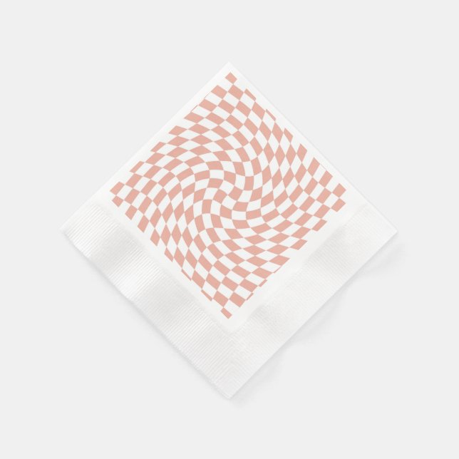 Rose Gold Wedding Collection Karo überprüft Serviette (Ecke)