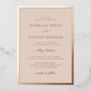 Rose Gold Wedding Folieneinladung