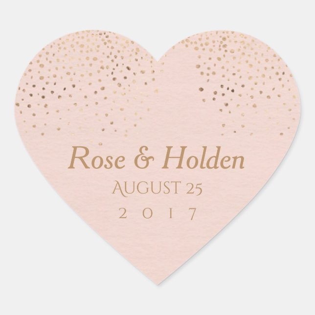 Rose Gold Wedding Stickers (Vorderseite)