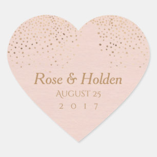Rose Gold Wedding Stickers