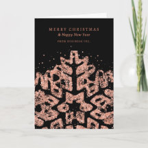 Rose Gold Weihnachten Glitzer Snowflake Corporate