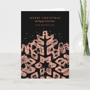 Rose Gold Weihnachten Glitzer Snowflake Corporate