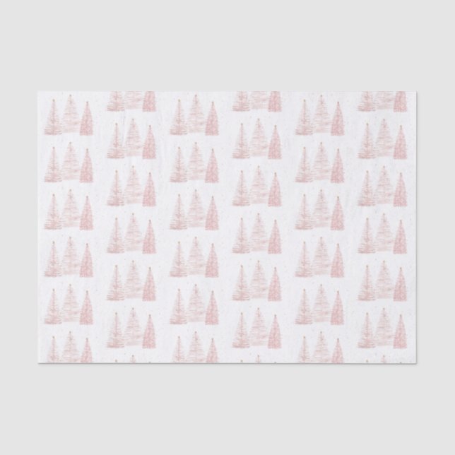Rose Gold Weihnachtsbaumen Seidenpapier (Vorderseite)
