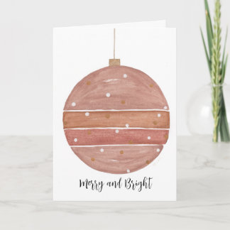Rose Gold Weihnachtsschmuck Karte