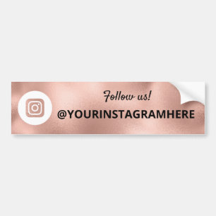 Rose Gold Werbe-Instagram Autoaufkleber