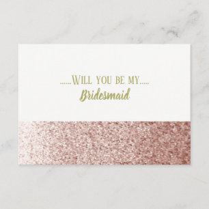 Rose Gold werden Sie meine Bridesmaid sein Einladung