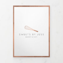 Rose Gold Whisk Bäckerei Catering Broschüre