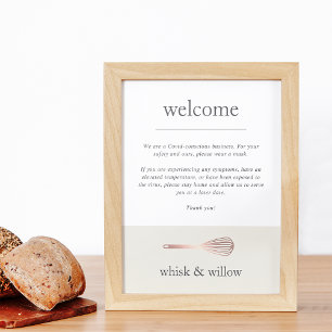 Rose Gold Whisky   Bäckerei Covid Safety Willkomme Poster