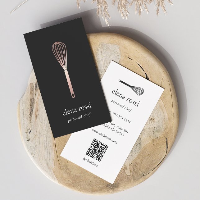Rose Gold Whisky | Koch Catering Bakery QR Code Visitenkarte (Von Creator hochgeladen)