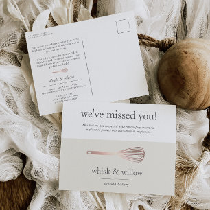 Rose Gold Whisky Wiedereröffnung der Bäckerei Postkarte