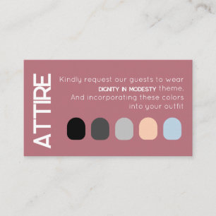 Rose Gold White Wedding Kleid Code Card Begleitkarte