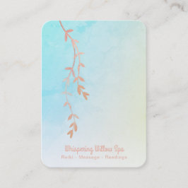 *~* Rose Gold Willow Tree Branch - Pastel Ombre Visitenkarte