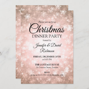 Rose Gold Winter Wonderland Einladung