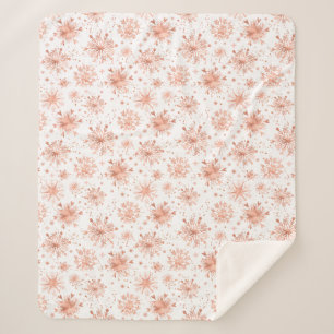 Rose Gold Winterschneeflocken Sherpadecke