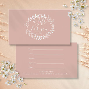 Rose Gold Woodland Girlande Geschenkgutschein