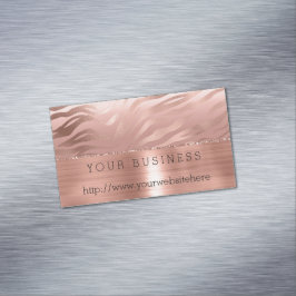 Rose Gold Zebra Magnetische Visitenkarte