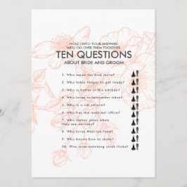 Rose Gold Zehn Fragen Hochzeitsspiel