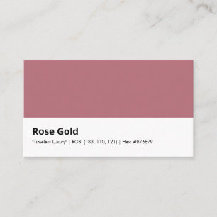 Rose Gold "Zeitlose Luxus" Visitenkarte